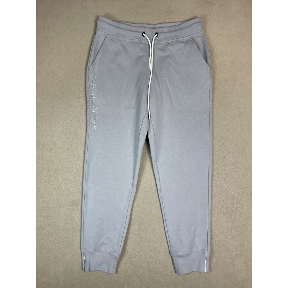 Canada Goose Sweat Pants Womens M Gray Classic Fit Embroidered Tapered Stretch